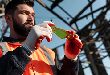 Solar panels on a solar farm from a top view